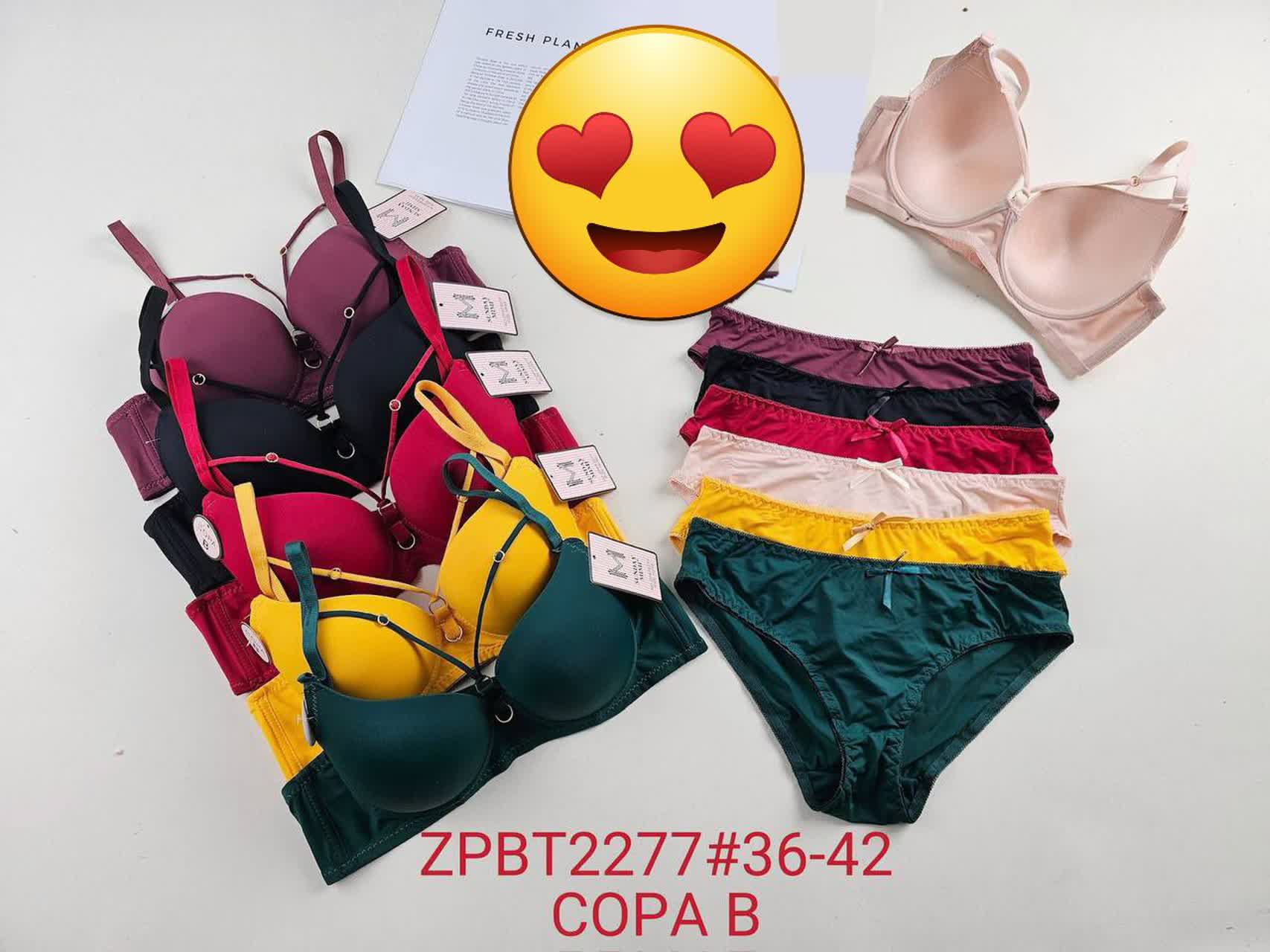 ست سوتین اسفنجی فنردار نیم جک برندM سایز80 تا 95